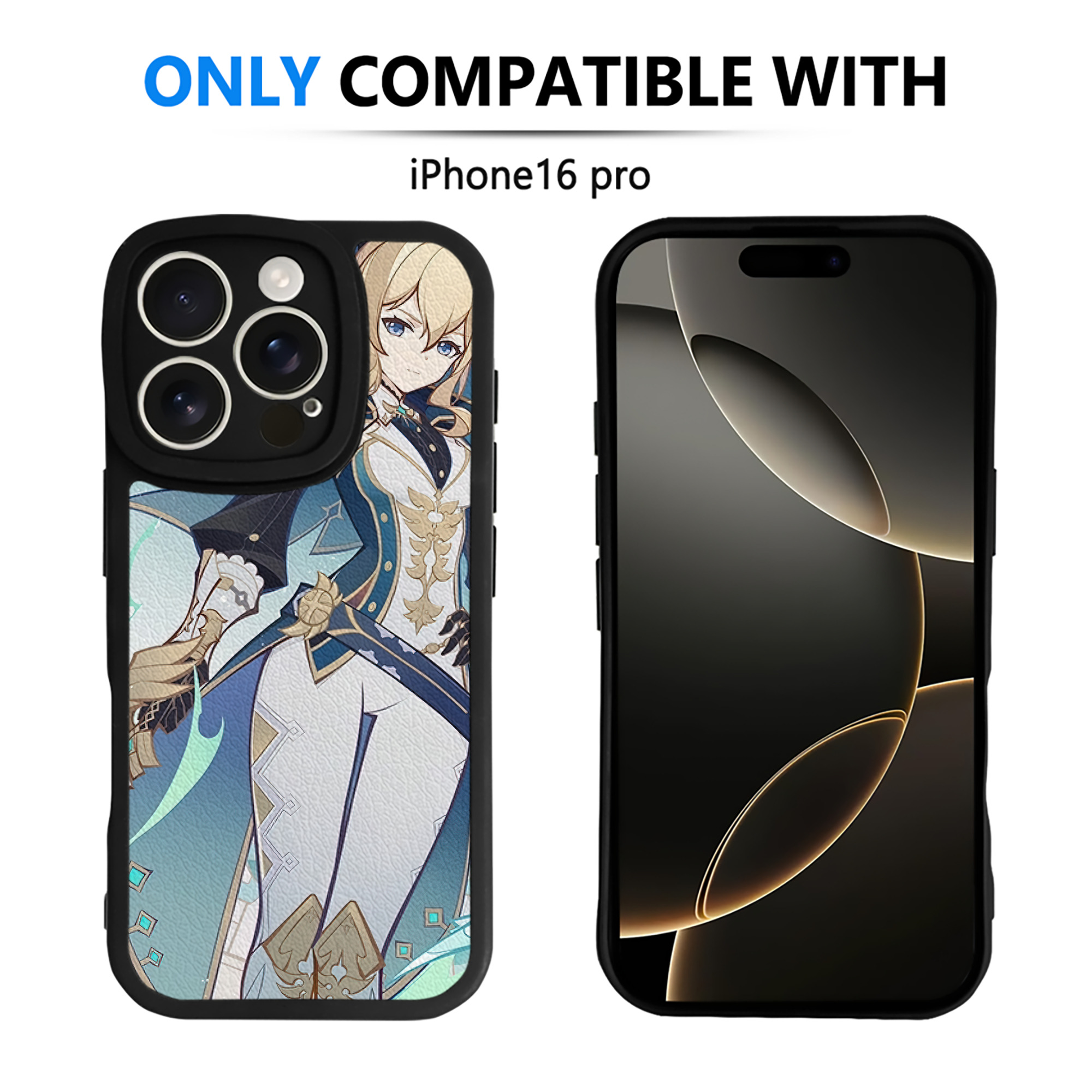 げんし神 genshin 【iPhone 16シリーズ対応】シリコンスマホケース（レザー調） 材質：シリコン
